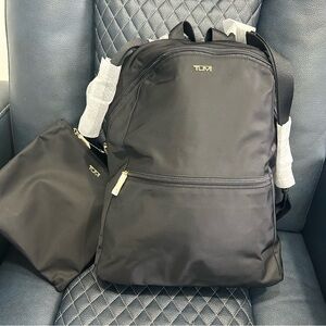Tumi Black Backpack with Pouch